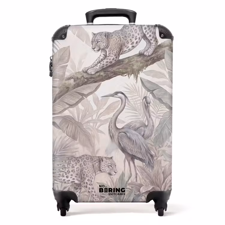 Suitcase - Cat - Bird - Jungle - Illustration - Animals — 1