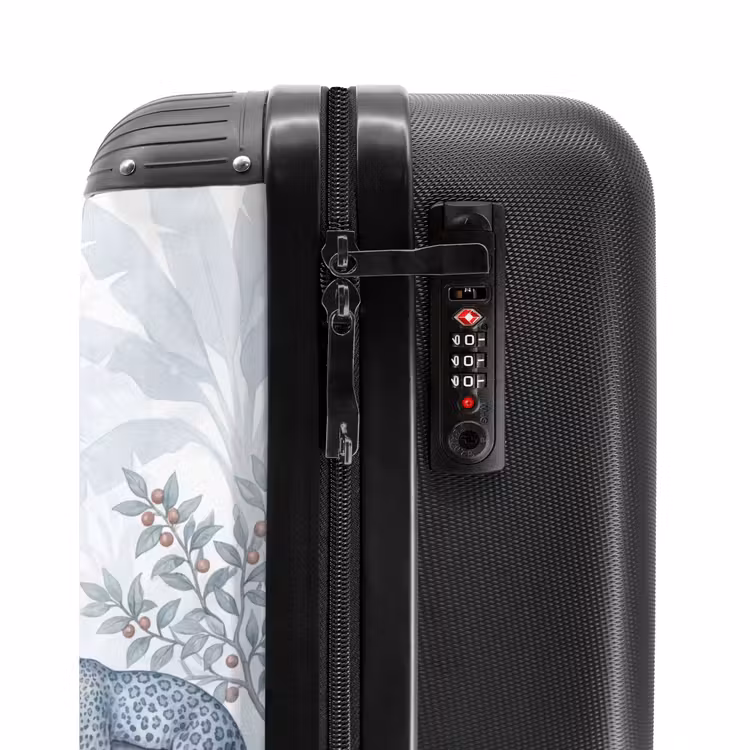 Suitcase - Cat - Tropical Forest - Modern - Gray — 5