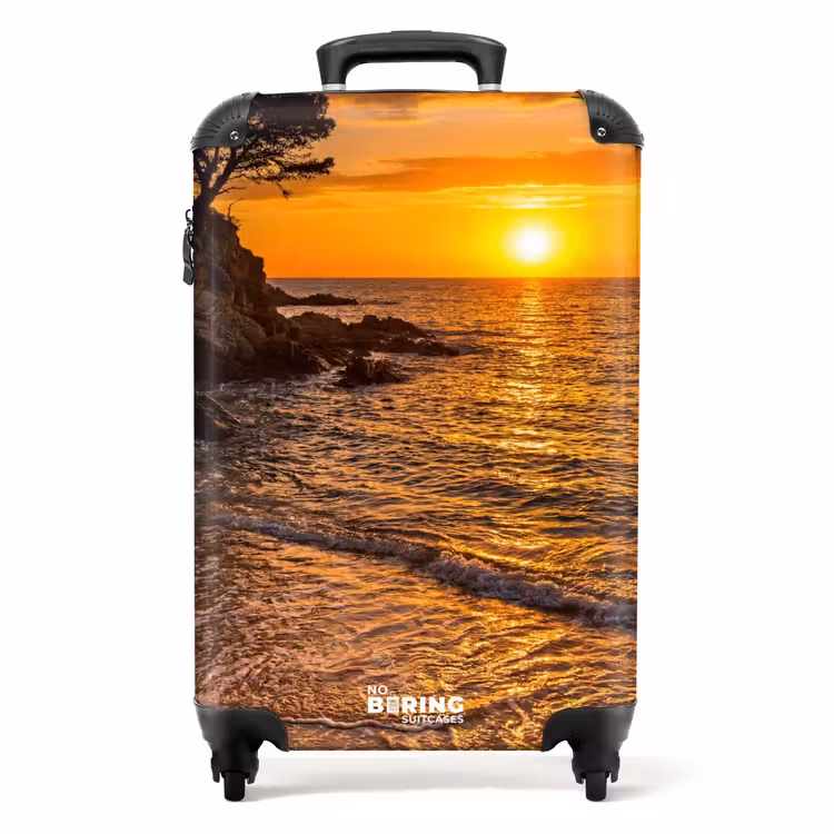 Suitcase - Sea - Coast - Sunset - Nature - Orange — 1
