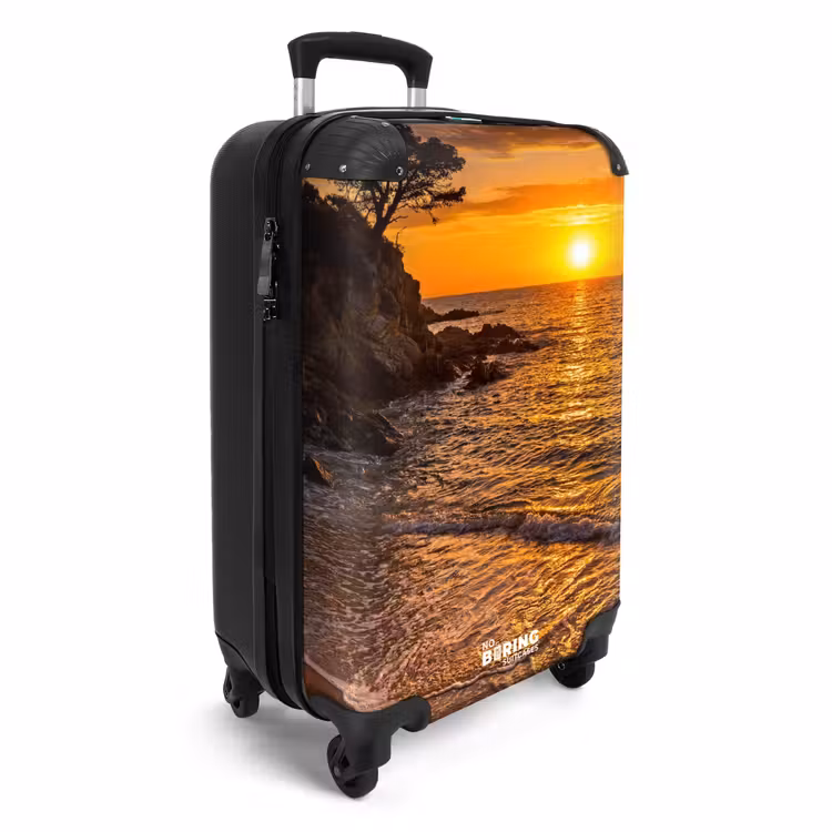 Suitcase - Sea - Coast - Sunset - Nature - Orange — 4