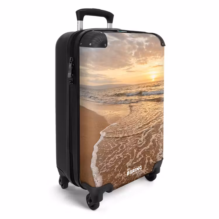 Suitcase - Sea - Coastline - Clouds - Landscape - Orange — 4