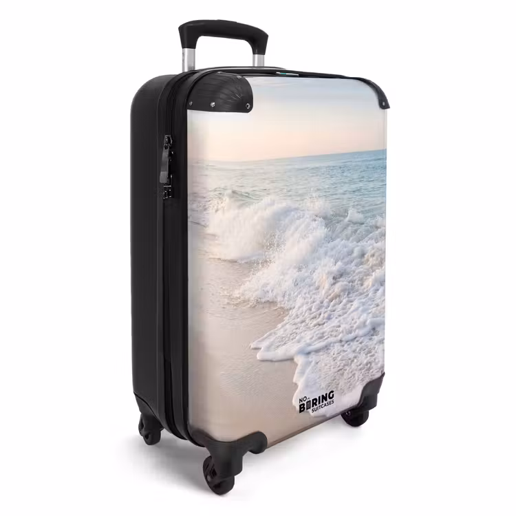 Suitcase - Sea - Waves - Beach - Nature - White — 4