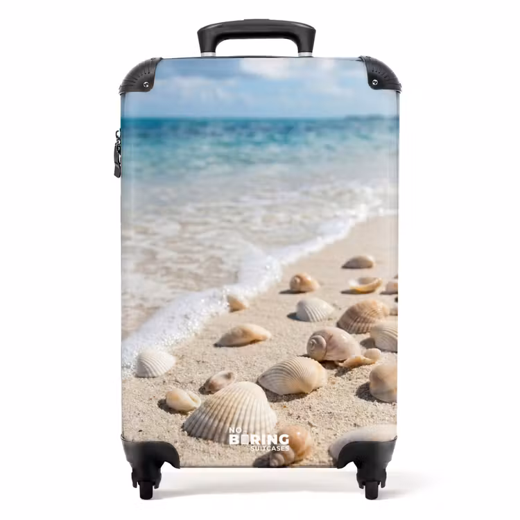 Suitcase - Seashells - Beach - Nature - Beige — 1