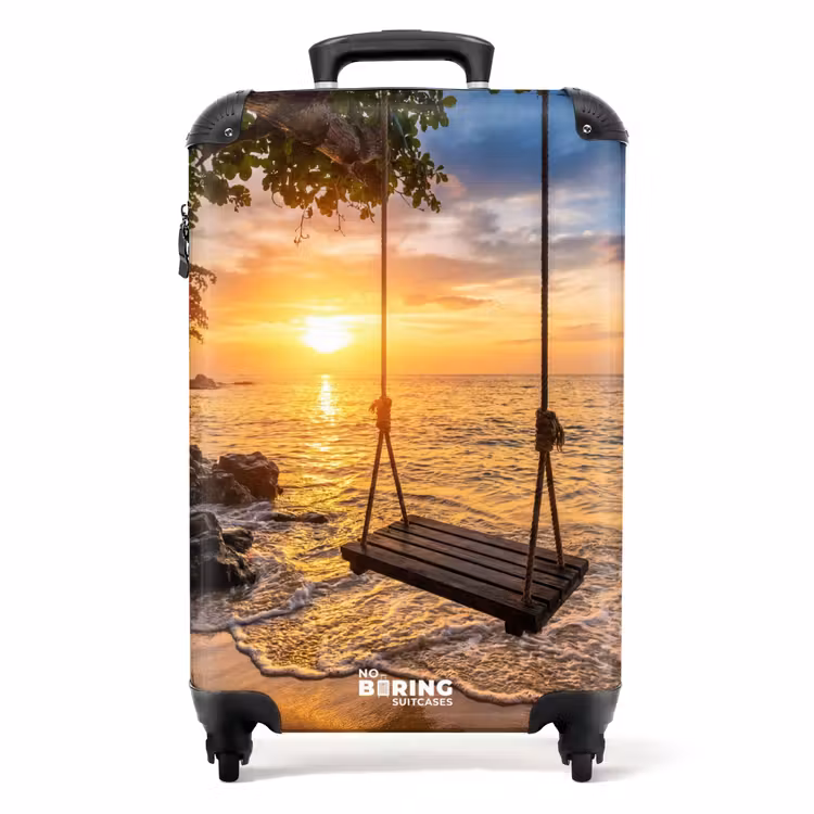 Suitcase - Swing - Beach - Sunset - Nature - Orange — 1