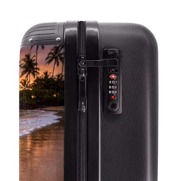 Suitcase - Beach - Sunset - Palm Trees - Nature - Orange — 5