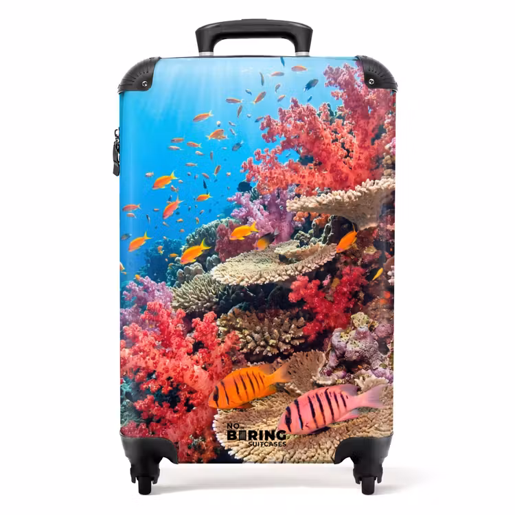 Suitcase - Coral Reef - Fish - Underwater - Tropical - Red — 1