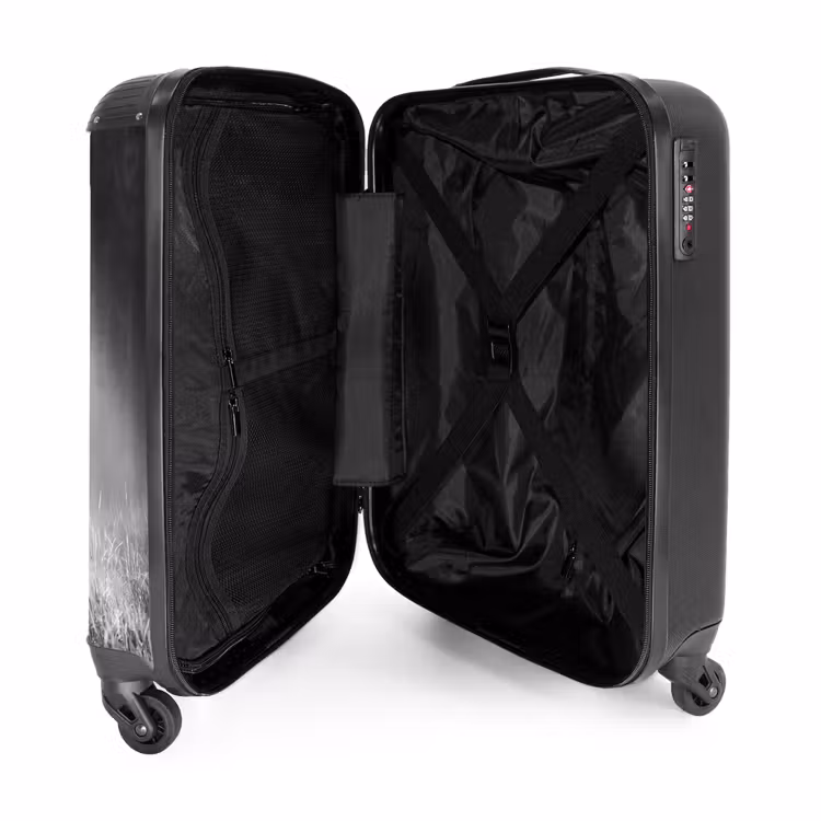 Suitcase - Deer - Forest - Sunbeams - Black and White - Nature — 3