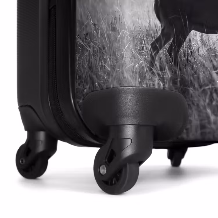 Suitcase - Deer - Forest - Sunbeams - Black and White - Nature — 6