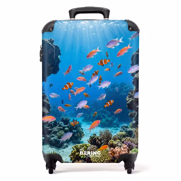 Suitcase - Fish - Coral Reef - Underwater - Lively - Blue — 1