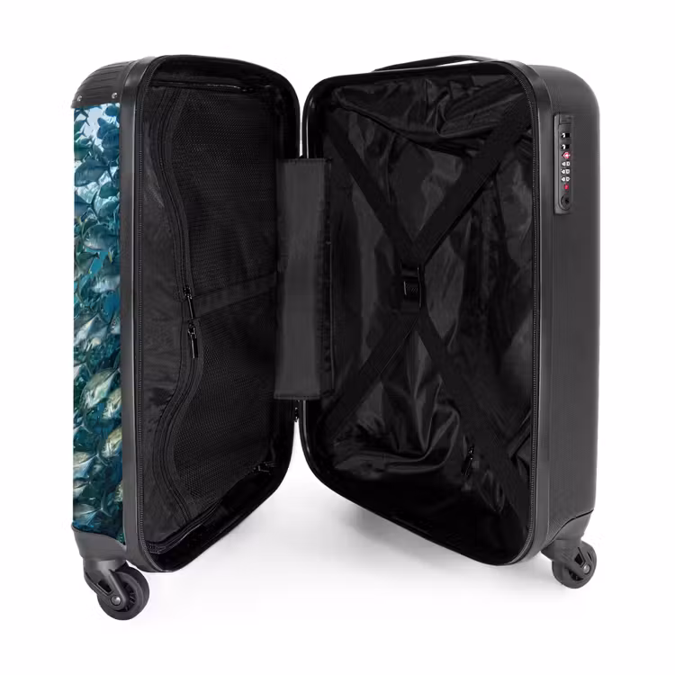 Suitcase - Fish - School - Ocean - Nature - Blue — 3