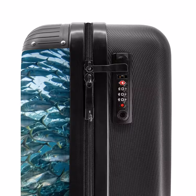 Suitcase - Fish - School - Ocean - Nature - Blue — 5