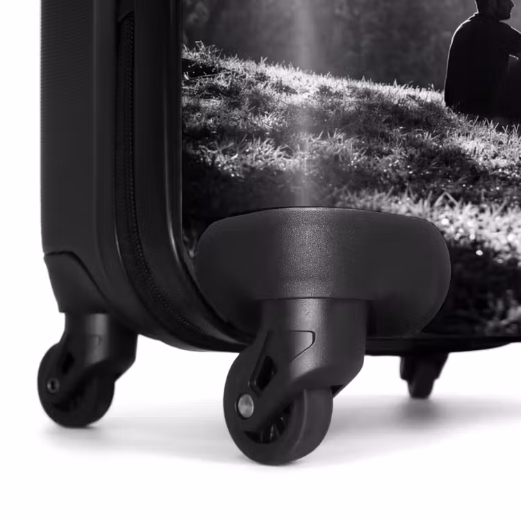 Suitcase - People - Dogs - Nature - Black and White - Silhouette — 6