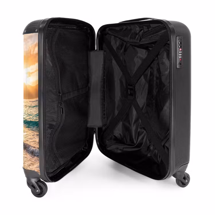 Suitcase - Sea - Mountain - Landscape - Tropical - Gold — 3