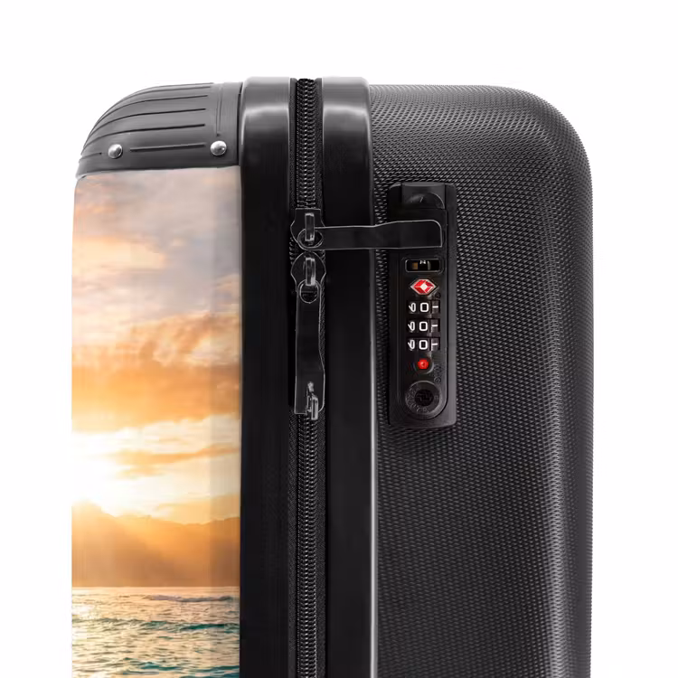 Suitcase - Sea - Mountain - Landscape - Tropical - Gold — 5