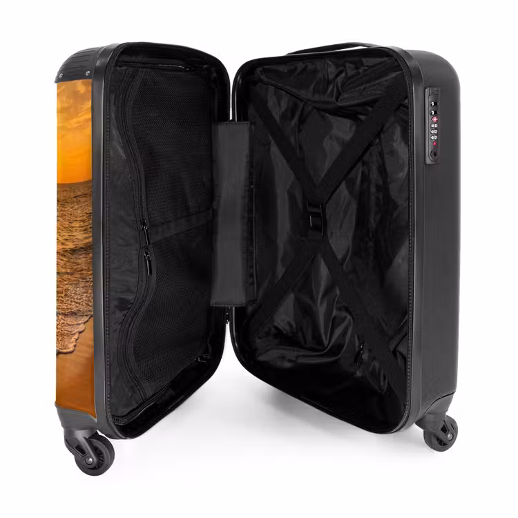 Suitcase - Sea - Sunset - Waves - Coast - Orange — 3