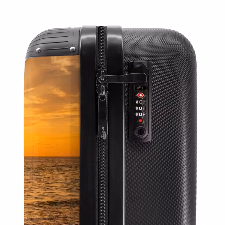 Suitcase - Sea - Sunset - Waves - Coast - Orange — 5