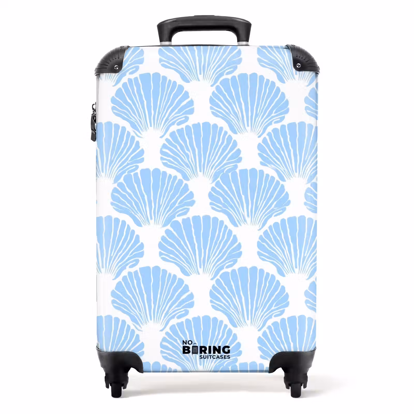 Suitcase - Blue - White - Shells - Graphic - Texture — 1