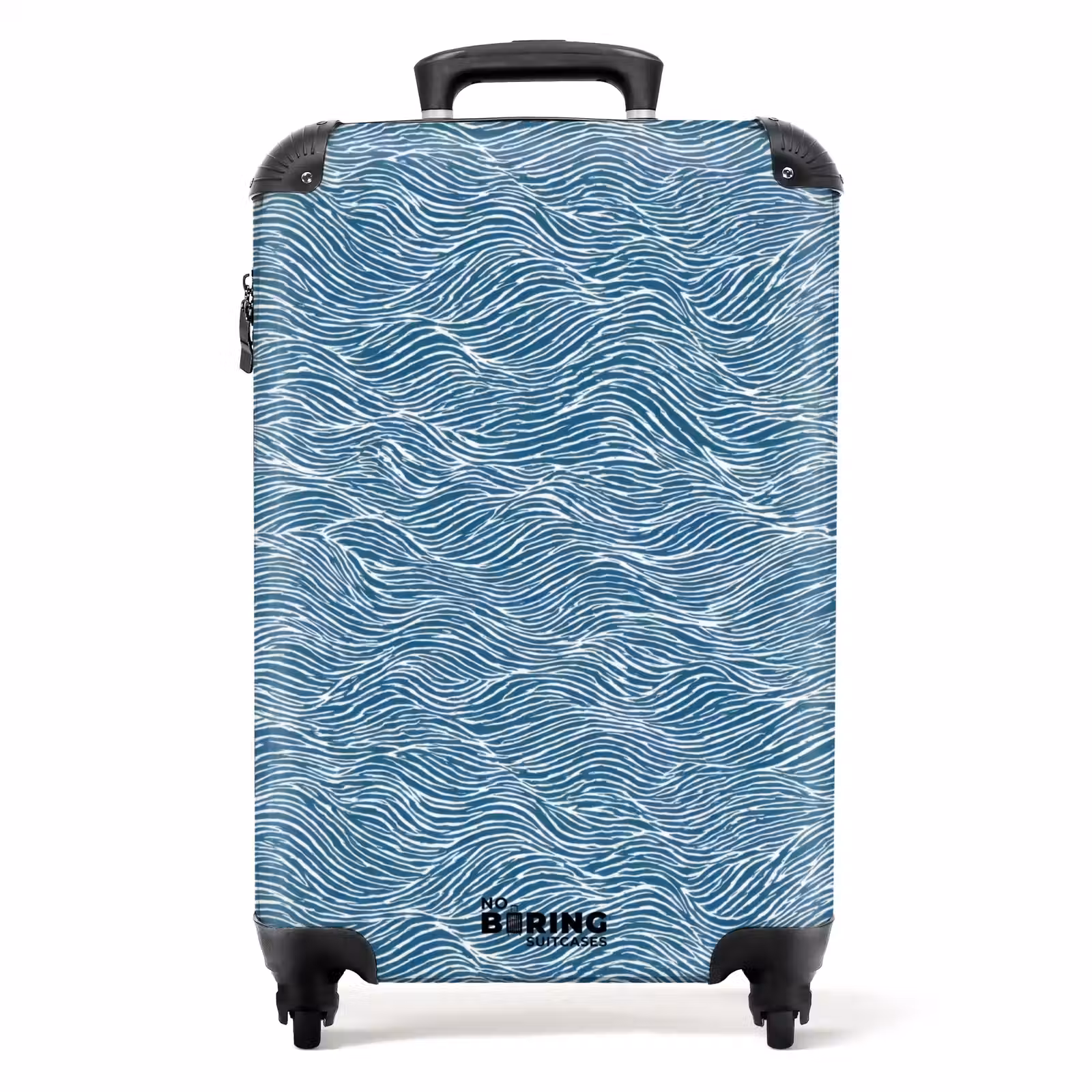 Suitcase - Blue - White - Waves - Patterned - Texture — 1