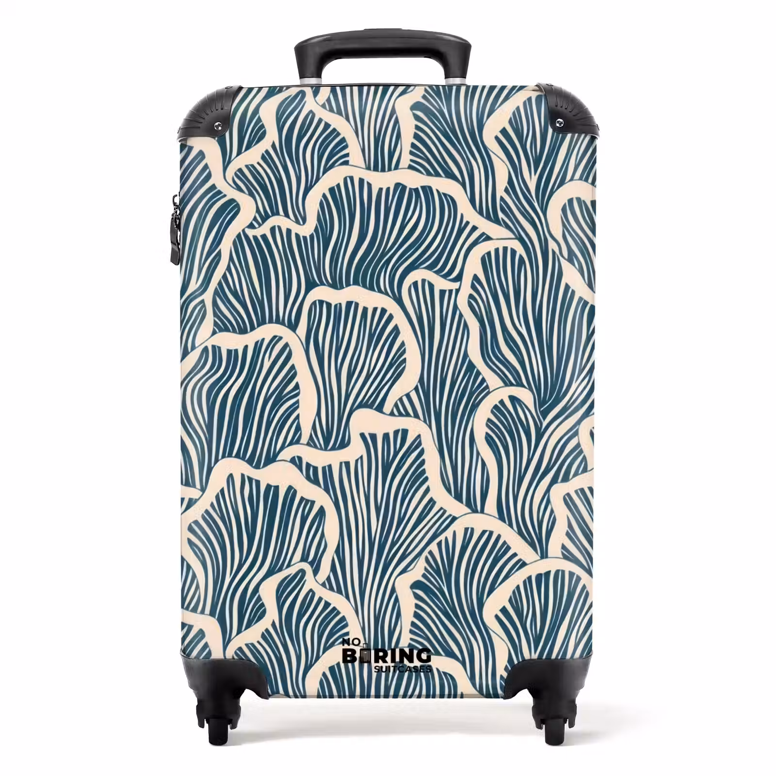 Suitcase - Organic - Blue - Cream - Shells — 1