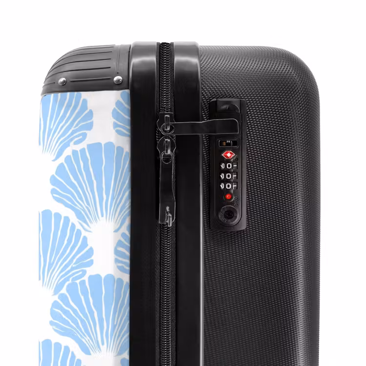 Suitcase - Blue - White - Shells - Graphic - Texture — 5