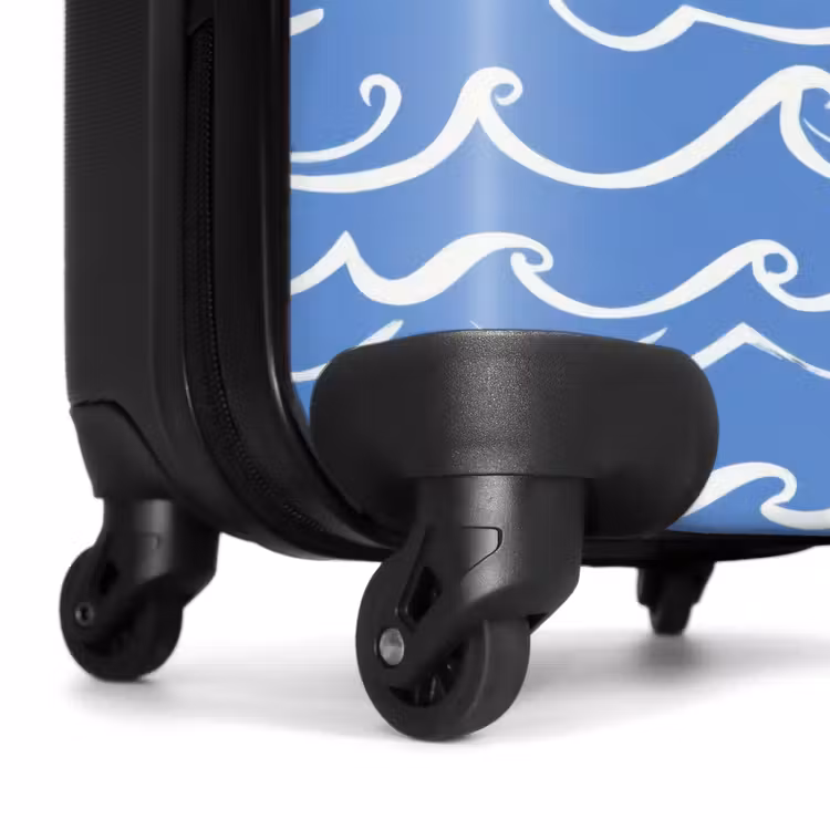 Suitcase - Blue - White - Simple - Drawn - Waves — 6