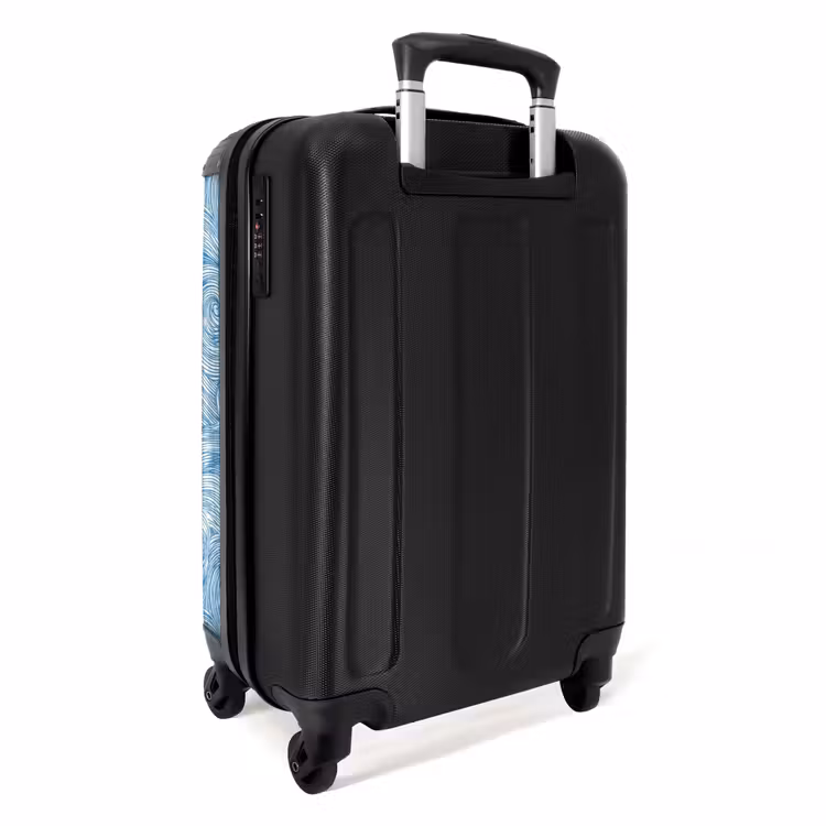 Suitcase - Blue - White - Spiral - Waves - Lines — 2