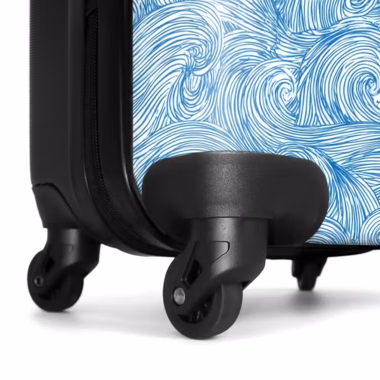 Suitcase - Blue - White - Spiral - Waves - Lines — 6