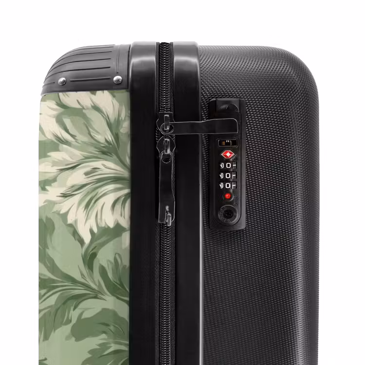 Suitcase - Elegant - Light Green - Plants - Pattern - Fitted — 5