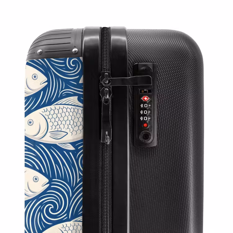 Suitcase - Fish - Water - Pattern - Graphic - Blue — 5