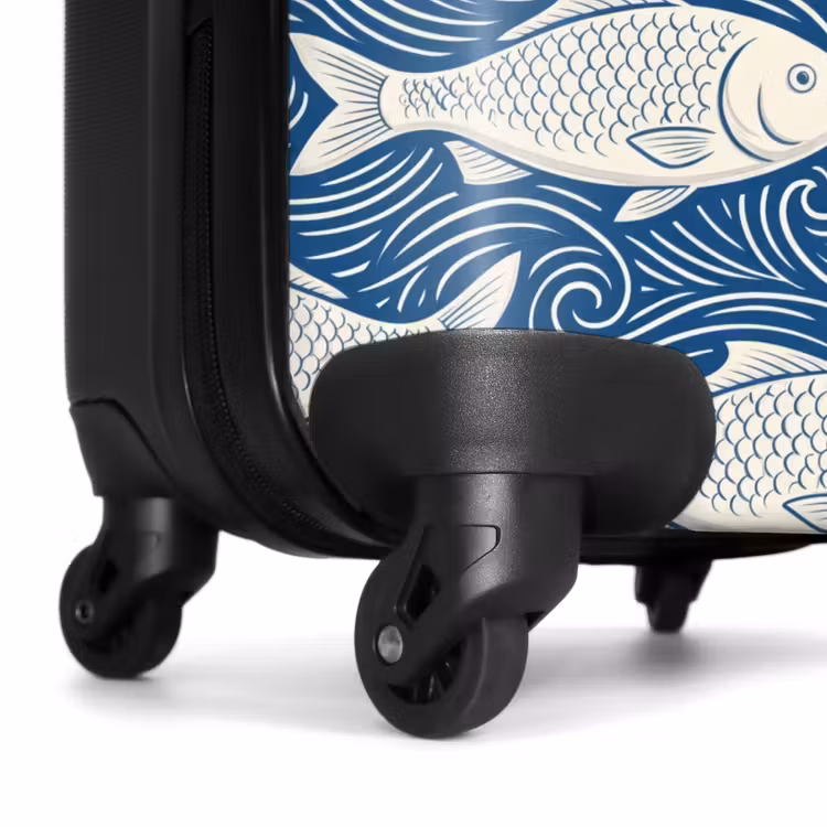 Suitcase - Fish - Water - Pattern - Graphic - Blue — 6