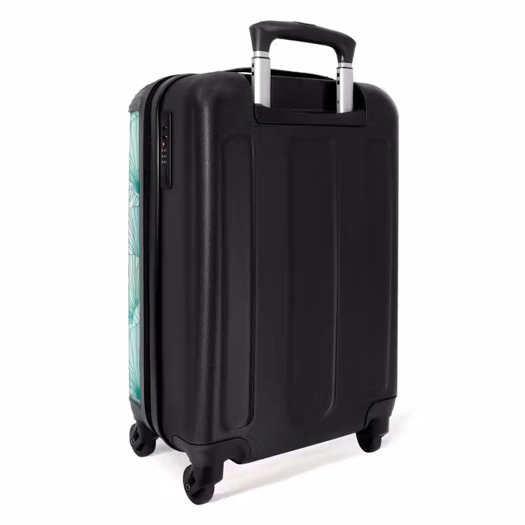 Suitcase - Green - White - Ginkgo - Patterned - Textured — 2