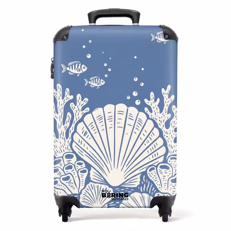 Suitcase - Marine Life - Coral - Shell - Fish - Illustration - Underwater — 1