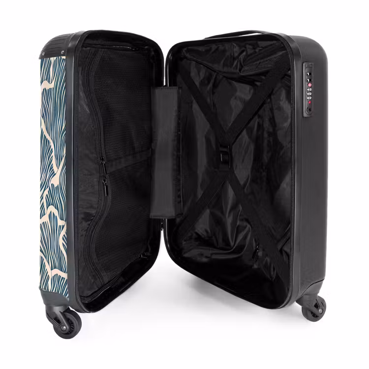 Suitcase - Organic - Blue - Cream - Shells — 3