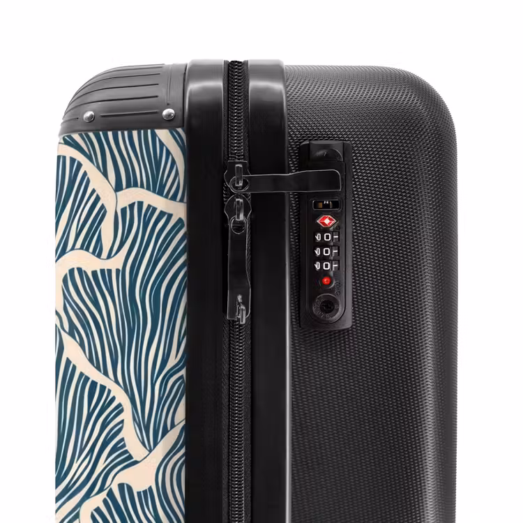 Suitcase - Organic - Blue - Cream - Shells — 5