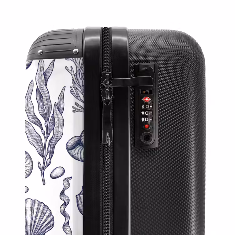 Suitcase - Shells - Seaweed - Ocean - Illustration - Blue — 5