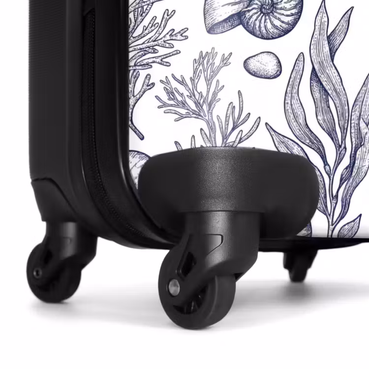 Suitcase - Shells - Seaweed - Ocean - Illustration - Blue — 6