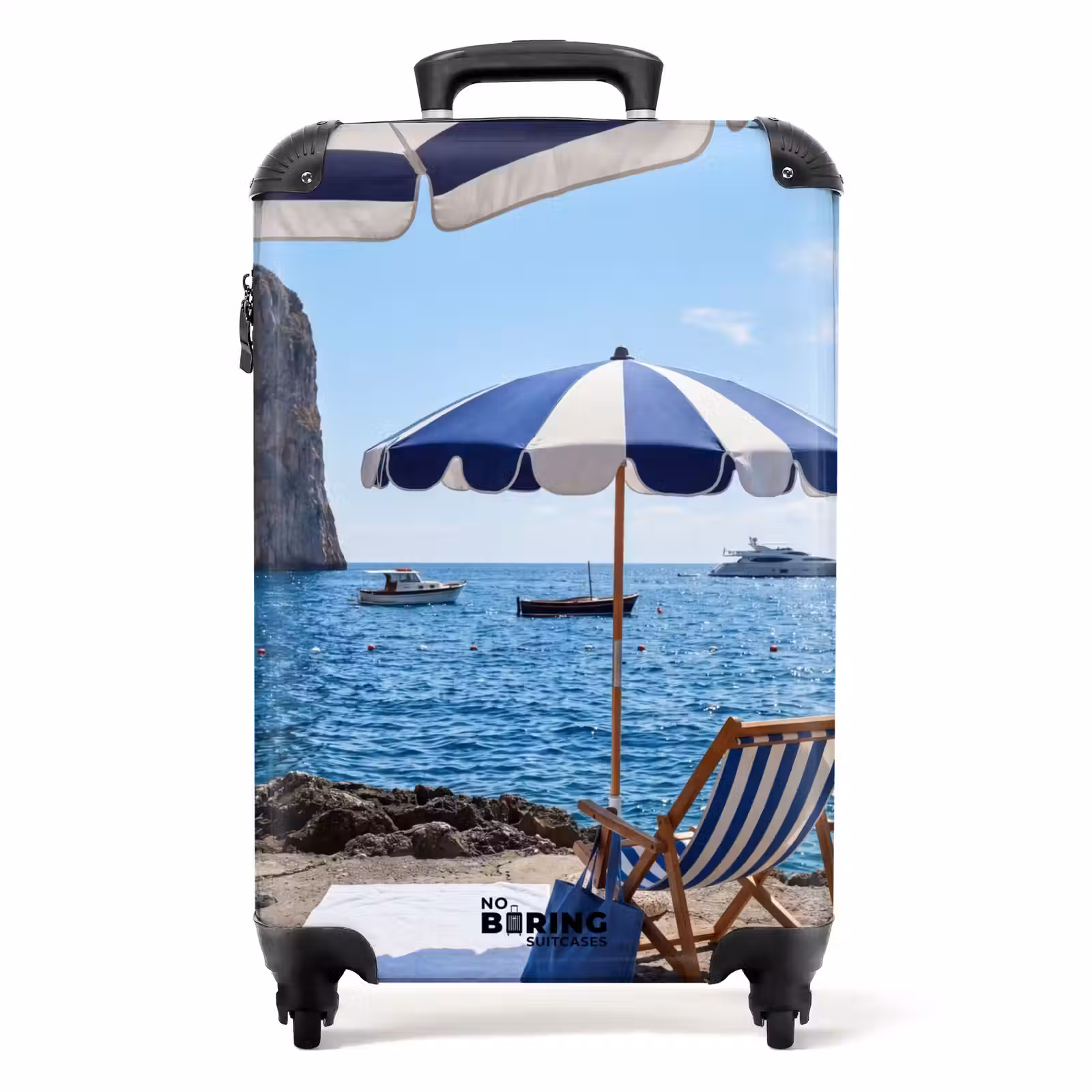Suitcase - Beach - Lounge Chair - Umbrella - Summer - Blue — 1