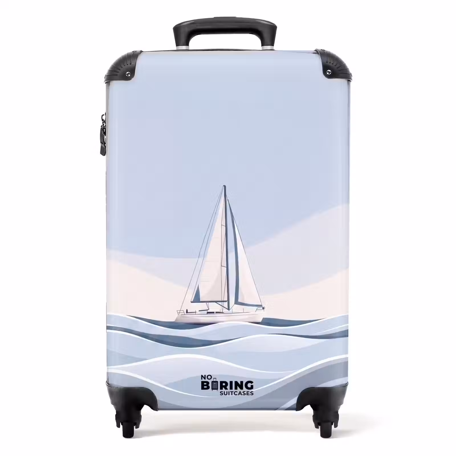 Suitcase - Boat - Sail - Sea - Modern - Beige — 1