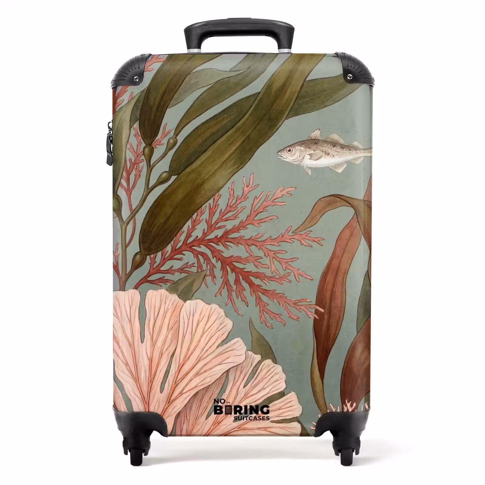 Suitcase - Underwater - Plants - Fish - Vintage - Green — 1