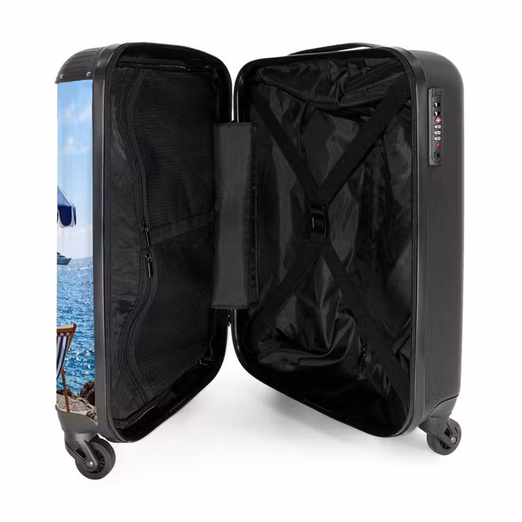 Suitcase - Beach - Lounge Chair - Umbrella - Summer - Blue — 3