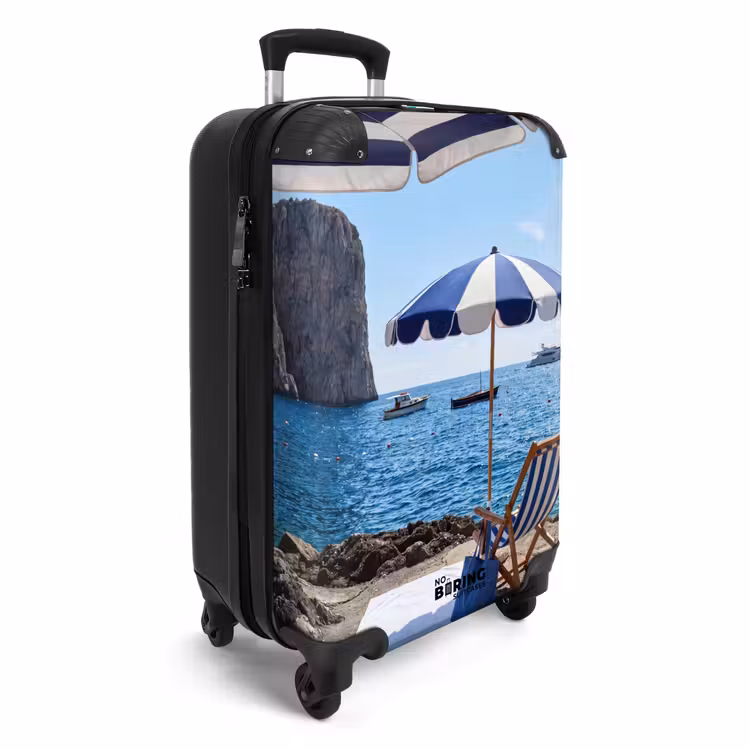 Suitcase - Beach - Lounge Chair - Umbrella - Summer - Blue — 4