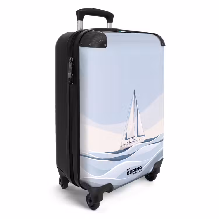 Suitcase - Boat - Sail - Sea - Modern - Beige — 4