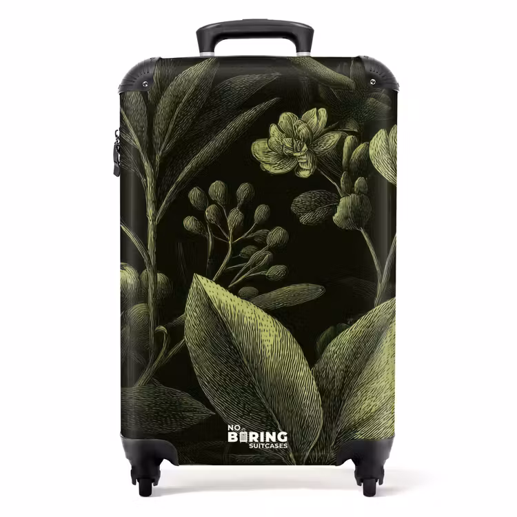 Suitcase - Classic - Dark - Botanical - Plants — 1