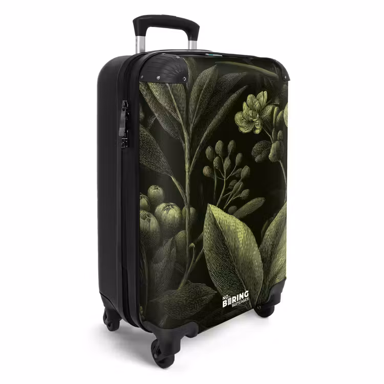 Suitcase - Classic - Dark - Botanical - Plants — 4