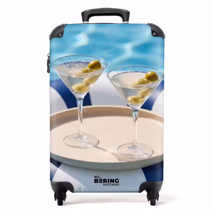 Suitcase - Cocktail - Swimming Pool - Summer - Blue — 1
