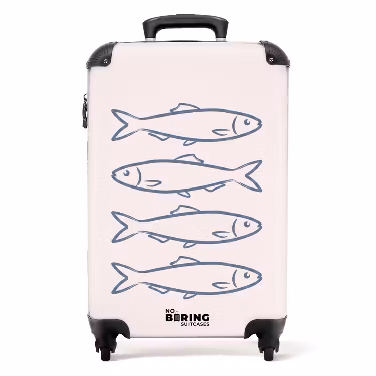 Suitcase - Fish - Four - Animals - Abstract - Blue — 1