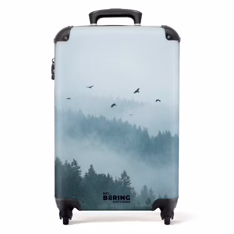 Suitcase - Forest - Fog - Birds - Nature - Green — 1