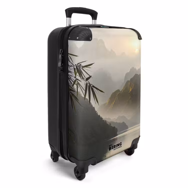 Suitcase - Mountains - Water - Fog - Nature - Landscape — 4