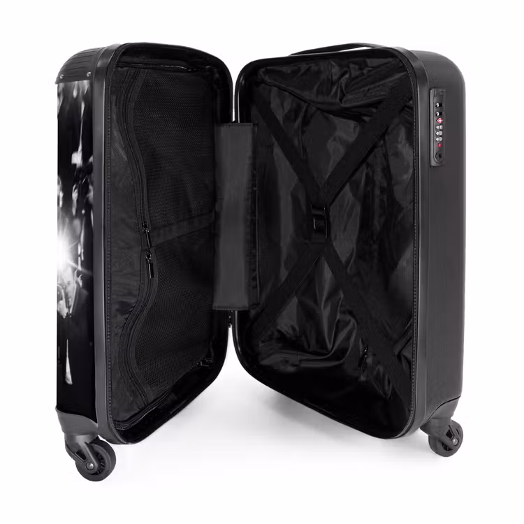 Suitcase - People - Camera - Flash - Black and White - Media — 3