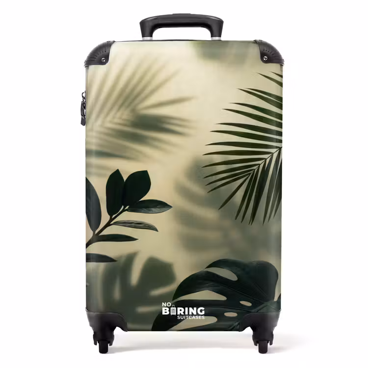 Suitcase - Plants - Leaves - Shadows - Green - Modern — 1
